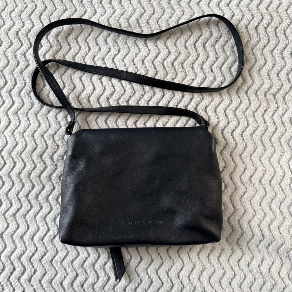 Daniella Lehavi Black Leather Made In Israel Crossbody Bag